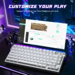 ATTACK SHARK R85 HE 75% Wired Magnetic Keyboard With 8000Hz Polling Rate, 0.005mm Rapid Trigger Accuracy, Custom RGB Lightbox, Multimedia Knob, And 5-Layer Sound System |  White Contour