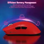 ATTACK SHARK X11-SE Ultra-Light Tri-Mode Gaming Mouse Red with PAW3311 Sensor, 22,000 DPI, Wired/2.4G/Bluetooth 5.2, 65-Hour Battery - Image 7