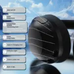 ATTACK SHARK G300 ANC Foldable Headphones With Bluetooth 5.3, Dual-Mode Wired And Wireless Connection, 40mm Drivers, -21dB Noise Cancelling, 210g Lightweight Design | BLACK