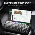 ATTACK SHARK R85 HE 75% Wired Magnetic Keyboard With 8000Hz Polling Rate, 0.005mm Rapid Trigger Accuracy, Custom RGB Lightbox, Multimedia Knob, And 5-Layer Sound System |  MOONLIGHT BLK