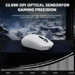 ATTACK SHARK G3 PRO Tri-Mode Wireless Gaming Mouse with RGB Charging Dock, 25,000 DPI, Ultra-Light 59g, PAW3311 Sensor, Omron 100M Switches – White - Image 8