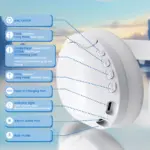 ATTACK SHARK G300 ANC Foldable Headphones With Bluetooth 5.3, Dual-Mode Wired And Wireless Connection, 40mm Drivers, -21dB Noise Cancelling, 210g Lightweight Design | WHITE