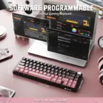 ATTACK SHARK X66 60% Wireless Gasket Mechanical Keyboard With Volume Knob, Tri-Mode BT/2.4G/USB-C, Hot-Swappable Strawberry Switches, RGB PBT Keycaps | Blackberry