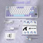 ATTACK SHARK X820 Ultra 75% Tri-Mode Gasket Mechanical Keyboard With Smart TFT Display, Metal Knob, Hot-Swappable Linear "GIFT" Switches, 4000mAh Battery, And RGB Backlight | Star White