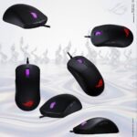 ASUS ROG Harpe Mini Core 52g Wired Gaming Mouse With 12,000 DPI Optical Sensor, ROG Micro Switch II, Push-Fit Switch Sockets, PTFE Feet, 1000 Hz Polling Rate | BLACK 