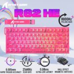 ATTACK SHARK R82 HE 75% Wired Magnetic Gaming Keyboard With 8000Hz Polling Rate, 0.005mm Rapid Trigger Accuracy, 256KHz Scan Rate, 5-Layer Sound Damping, And RGB Backlight | Rose Contour
