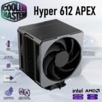 Cooler Master Hyper 612 APEX CPU Air Cooler With Six Superconductive Composite Heat Pipes, Dual Mobius 120P PWM Fans, 159mm Height, AM5 And LGA 1851 Support | Graphite Black 
