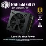 Cooler Master MWE Gold 850 V3 Non-Modular 850W Power Supply With 80 Plus Gold Efficiency, ATX 3.1 / PCIe 5.1, DC-to-DC Design, Dual EPS Connectors, 12V-2x6 Support, Quiet HDB Fan | BLACK