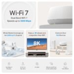 TP-Link Deco BE22 BE3600 Dual-Band Whole Home Mesh Wi-Fi 7 System With MLO, 2882 Mbps 5GHz + 688 Mbps 2.4GHz, Gigabit Ports, HomeShield Security | 1 PACK
