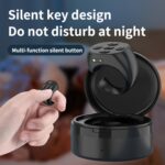 JX-05S Bluetooth Smart Ring Remote Control with Charging Case, Bluetooth 5.3, 48H Use, iOS & Android Compatible, Selfie, Media & Page Control, Black - Image 6