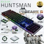 Razer Huntsman Gears 5 Edition Full-Size Wired Gaming Keyboard With RGB Lighting Optical Razer Purple Clicky Switches 10-Key Rollover Aluminum Top Plate