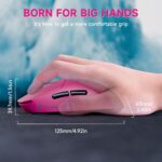 ATTACK SHARK X8 PLUS Wireless Gaming Mouse With PAW3395PRO Sensor, 40,000 DPI, 1K Polling Rate, Tri-Mode Connectivity, 55g SUPERLIGHT, Nano Ice-Feel Coating, And 800mAh Battery | Berry Red