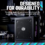Cooler Master MWE Gold 850 V3  850W Fully Modular Power Supply With 80 Plus Gold Efficiency, ATX 3.1 / PCIe 5.1 ,  12V-2x6 PCIe 5.1 Cable, Zero-RPM Fan Mode | BLACK 