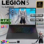 LENOVO AI-Powered Legion 5 15IRX10 Intel® Core i7-14700HX | 16GB DDR5 RAM , 512GB NVMe® SSD | RTX 5050 8GB | 15.1" WQXGA (2560x1600) OLED 165Hz 100% DCI-P3 Display | 24-Zone RGB Backlit Keyboard | Windows® 11 | Eclipse Black