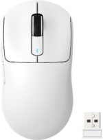 ATTACK SHARK X3 Lightweight Wireless Gaming Mouse With Tri-Mode 2.4G Wireless, USB-C Wired, Bluetooth 5.2, PixArt PAW3395 Sensor, 26,000 DPI, Kailh GM8.0 Switches, And 49g Ultra-Light Design | WHITE 