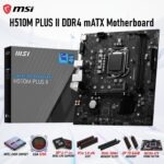 MSI H510M PLUS II DDR4 mATX Motherboard With Intel Z490 Chipset, LGA 1200 Support, Dual DDR4 Slots Up To 64GB, PCIe 3.0, M.2 Slot, HDMI And VGA Output , Supports  Intel® Core 10th / 11th Gen 