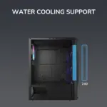 COUGAR MX110 RGB Mid Tower PC Case With 4 Pre-Installed Fixed RGB Fans, ATX / M-ATX / Mini-ITX Support, 240mm Radiator Compatibility, And 305mm GPU Clearance | BLACK