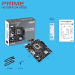 ASUS PRIME H610M-K D4 ARGB micro-ATX DDR4 Motherboard , LGA1700 , PCIe 4.0, M.2 slot, Realtek 1 Gb Ethernet, SATA 6 Gbps, AI Noise Cancelation, Aura Sync , for Intel® Core 12th / 13th / 14th Gen 