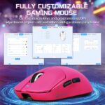 ATTACK SHARK X8SE Wireless Gaming Mouse With PAW3311 Sensor, 25,000 DPI, 1000Hz Polling Rate, Tri-Mode Connectivity, And 500mAh Battery | Berry Red