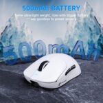 ATTACK SHARK X8 PLUS Wireless Gaming Mouse With PAW3395PRO Sensor, 40,000 DPI, 1K Polling Rate, Tri-Mode Connectivity, 55g SUPERLIGHT, Nano Ice-Feel Coating, And 800mAh Battery | WHITE