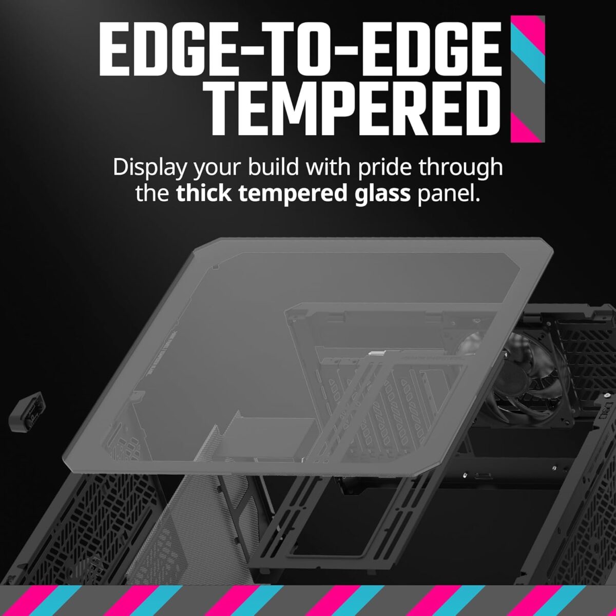 Cooler Master QUBE 500 Flatpack Mid Tower PC Case With Fully Modular Design, Vertical GPU Mount, E-ATX Support, Dual 280mm Radiator Compatibility, USB Type-C | BLACK