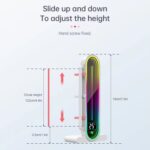 COOLMOON GH3 Pro 5V 3-Pin ARGB Aluminum Graphics Card Bracket With Smart Temperature Display, Infinity Lens Lighting, Magnetic Base, Adjustable Height Support | BLACK