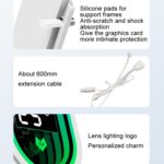 COOLMOON GH3 Pro 5V 3-Pin ARGB Aluminum Graphics Card Bracket With Smart Temperature Display, Infinity Lens Lighting, Magnetic Base, Adjustable Height Support | BLACK