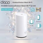 TP-Link Deco X50-Outdoor AX3000 Dual-Band Wi-Fi 6 Outdoor And Indoor Mesh Unit With IP65 Protection, PoE Support, Gigabit Ports, HomeShield Security | 1 PACK