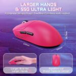 ATTACK SHARK X8SE Wireless Gaming Mouse With PAW3311 Sensor, 25,000 DPI, 1000Hz Polling Rate, Tri-Mode Connectivity, And 500mAh Battery | Berry Red