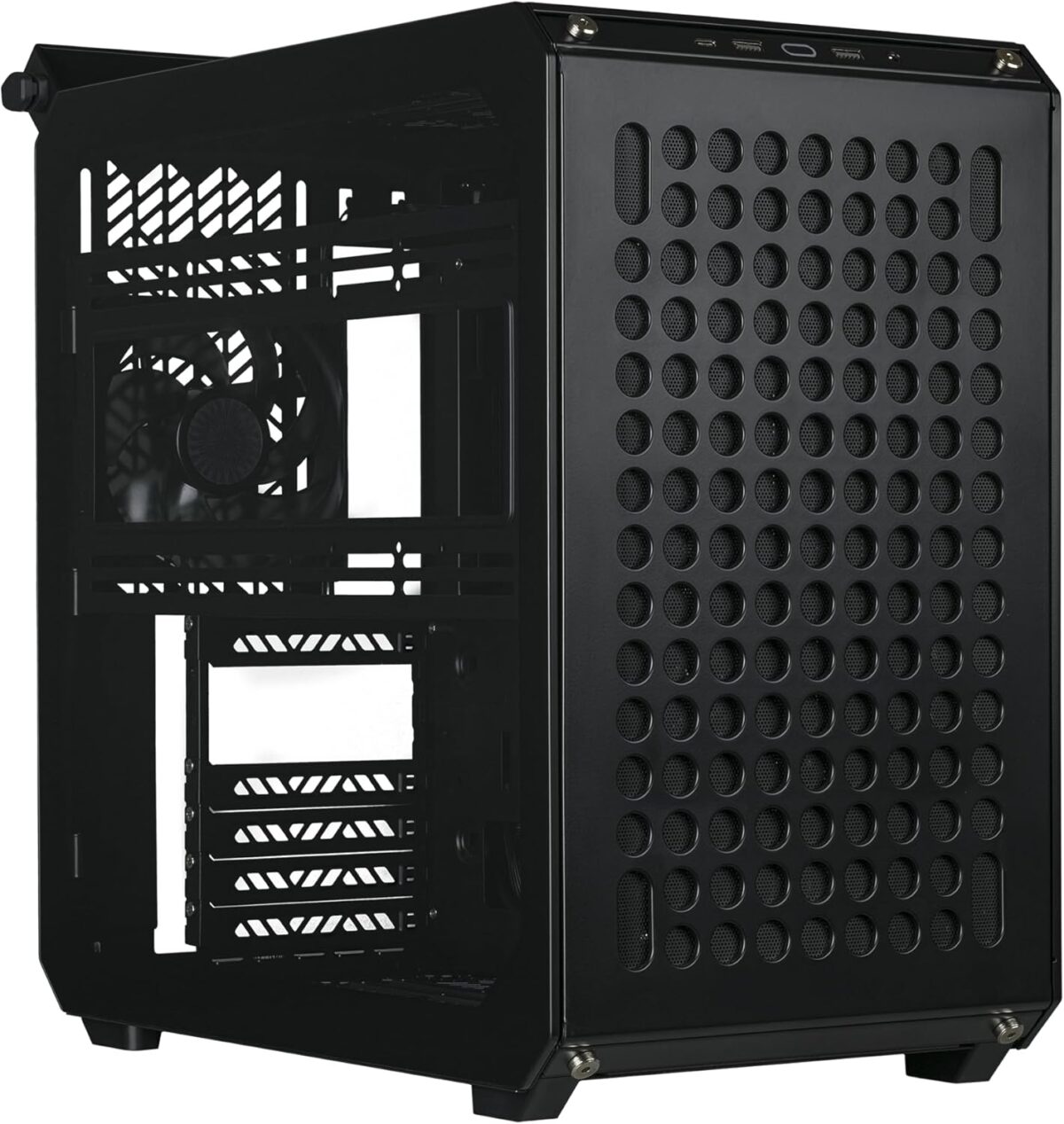 Cooler Master QUBE 500 Flatpack Mid Tower PC Case With Fully Modular Design, Vertical GPU Mount, E-ATX Support, Dual 280mm Radiator Compatibility, USB Type-C | BLACK