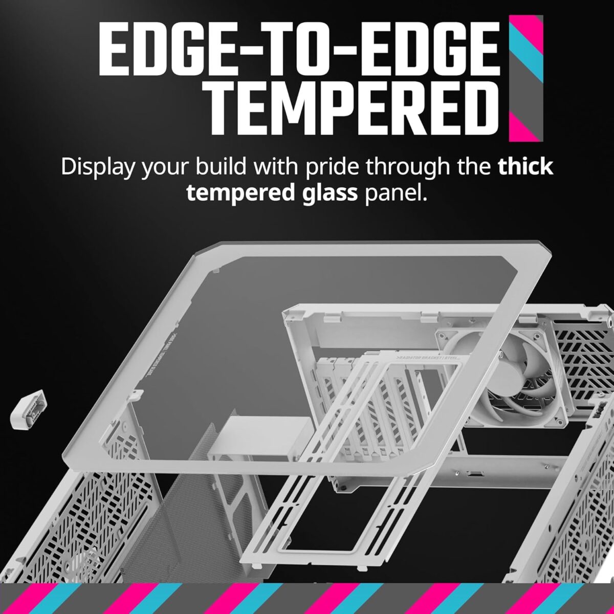 Cooler Master QUBE 500 Flatpack Macaron Edition Mid Tower PC Case With Fully Modular Design, Vertical GPU Mount, E-ATX Support, Dual 280mm Radiators, USB Type-C