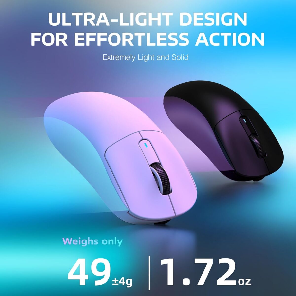 ATTACK SHARK X3 Lightweight Wireless Gaming Mouse With Tri-Mode 2.4G Wireless, USB-C Wired, Bluetooth 5.2, PixArt PAW3395 Sensor, 26,000 DPI, Kailh GM8.0 Switches, And 49g Ultra-Light Design | WHITE 