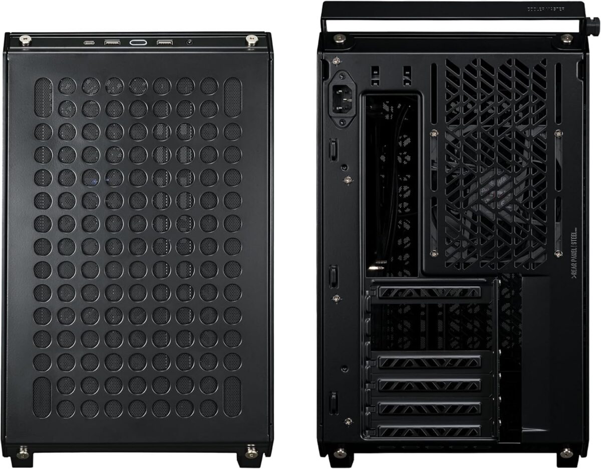 Cooler Master QUBE 500 Flatpack Mid Tower PC Case With Fully Modular Design, Vertical GPU Mount, E-ATX Support, Dual 280mm Radiator Compatibility, USB Type-C | BLACK