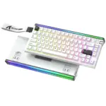 ATTACK SHARK R85 HE 75% Wired Magnetic Keyboard With 8000Hz Polling Rate, 0.005mm Rapid Trigger Accuracy, Custom RGB Lightbox, Multimedia Knob, And 5-Layer Sound System | STAR WHITE 