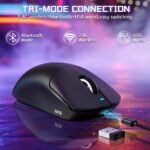 ATTACK SHARK X8SE Wireless Gaming Mouse With PAW3311 Sensor, 25,000 DPI, 1000Hz Polling Rate, Tri-Mode Connectivity, And 500mAh Battery | BLACK