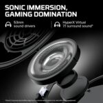 HyperX Cloud II Wired Gaming Headset 53mm Drivers USB 7.1 Surround Sound Passive Noise Cancellation Detachable Mic Aluminum Frame Over-Ear