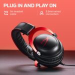 HyperX Cloud II Wired Gaming Headset 53mm Drivers USB 7.1 Surround Sound Passive Noise Cancellation Detachable Mic Aluminum Frame Over-Ear