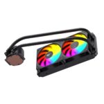 Havit Gamenote F2001 240mm ARGB CPU Liquid Cooler, Dual 120mm Fans , 1800RPM, LGA1700 & AM5, Aura Sync, Quiet Pump | Black