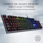 Razer Huntsman Gears 5 Edition Full-Size Wired Gaming Keyboard With RGB Lighting Optical Razer Purple Clicky Switches 10-Key Rollover Aluminum Top Plate