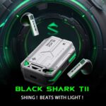Black Shark T11 Wireless Gaming Earbuds Bluetooth 5.3 with RGB Lighting, Low Latency Mode, 13mm Drivers, 30H Battery, IPX67 Water Resistance, Gray