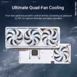 ASUS ROG Astral GeForce RTX 5090 32GB GDDR7 White OC Edition With Quad-Fan Cooling, PCIe 5.0 Interface, 2610 MHz OC Mode, 21760 CUDA Cores, 32GB GDDR7 Memory, And Advanced ROG Thermal Engineering