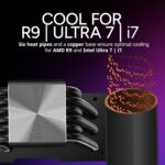 Cooler Master Hyper 612 APEX CPU Air Cooler With Six Superconductive Composite Heat Pipes, Dual Mobius 120P PWM Fans, 159mm Height, AM5 And LGA 1851 Support | Graphite Black 
