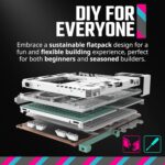 Cooler Master QUBE 500 Flatpack Macaron Edition Mid Tower PC Case With Fully Modular Design, Vertical GPU Mount, E-ATX Support, Dual 280mm Radiators, USB Type-C