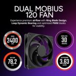 Cooler Master Hyper 612 APEX CPU Air Cooler With Six Superconductive Composite Heat Pipes, Dual Mobius 120P PWM Fans, 159mm Height, AM5 And LGA 1851 Support | Graphite Black 