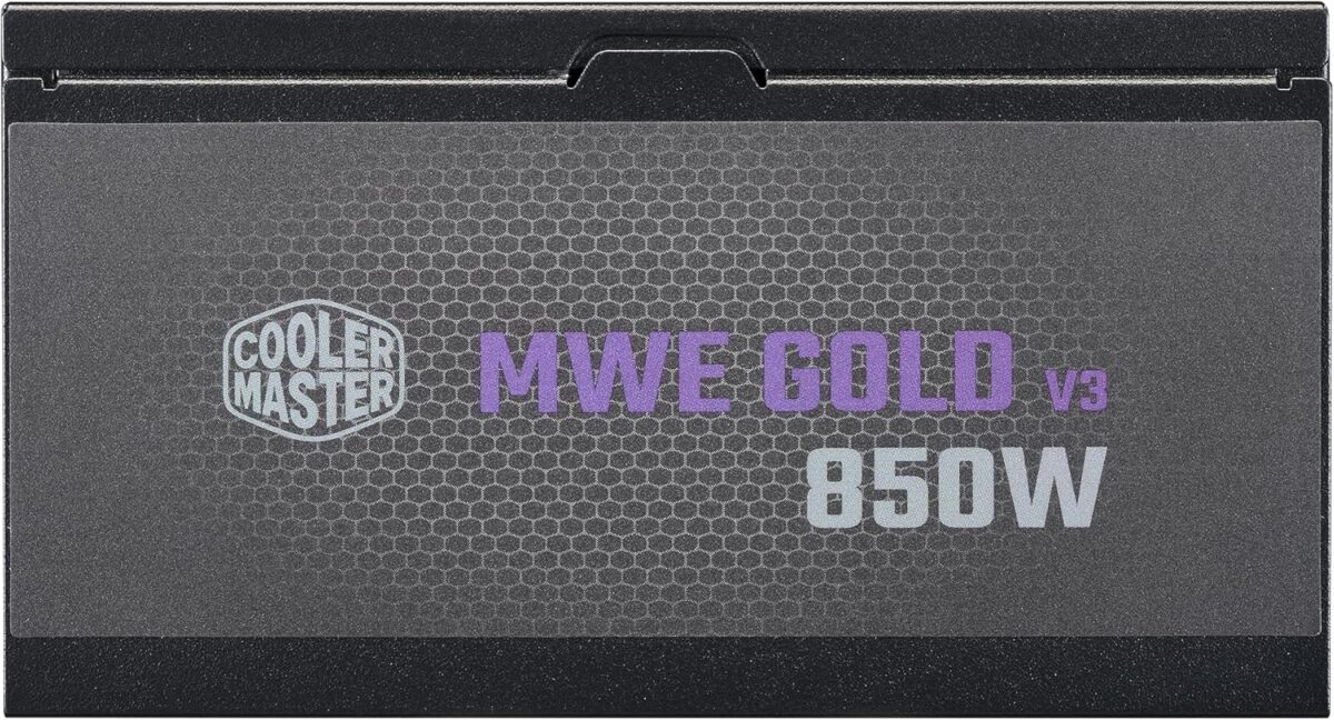 Cooler Master MWE Gold 850 V3  850W Fully Modular Power Supply With 80 Plus Gold Efficiency, ATX 3.1 / PCIe 5.1 ,  12V-2x6 PCIe 5.1 Cable, Zero-RPM Fan Mode | BLACK 
