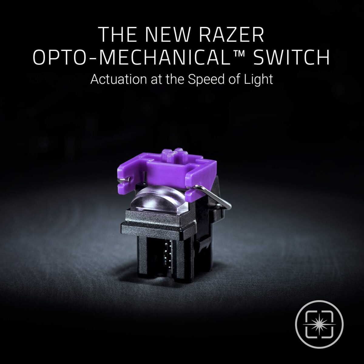 Razer Huntsman Gears 5 Edition Full-Size Wired Gaming Keyboard With RGB Lighting Optical Razer Purple Clicky Switches 10-Key Rollover Aluminum Top Plate