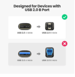 UGREEN 10350 USB Printer Cable - USB A to 2.0 USB B 1.5M High-Speed Printer Cord Compatible with Hp, Canon, , Samsung, Dell, Epson, Lexmark, Xerox, Piano