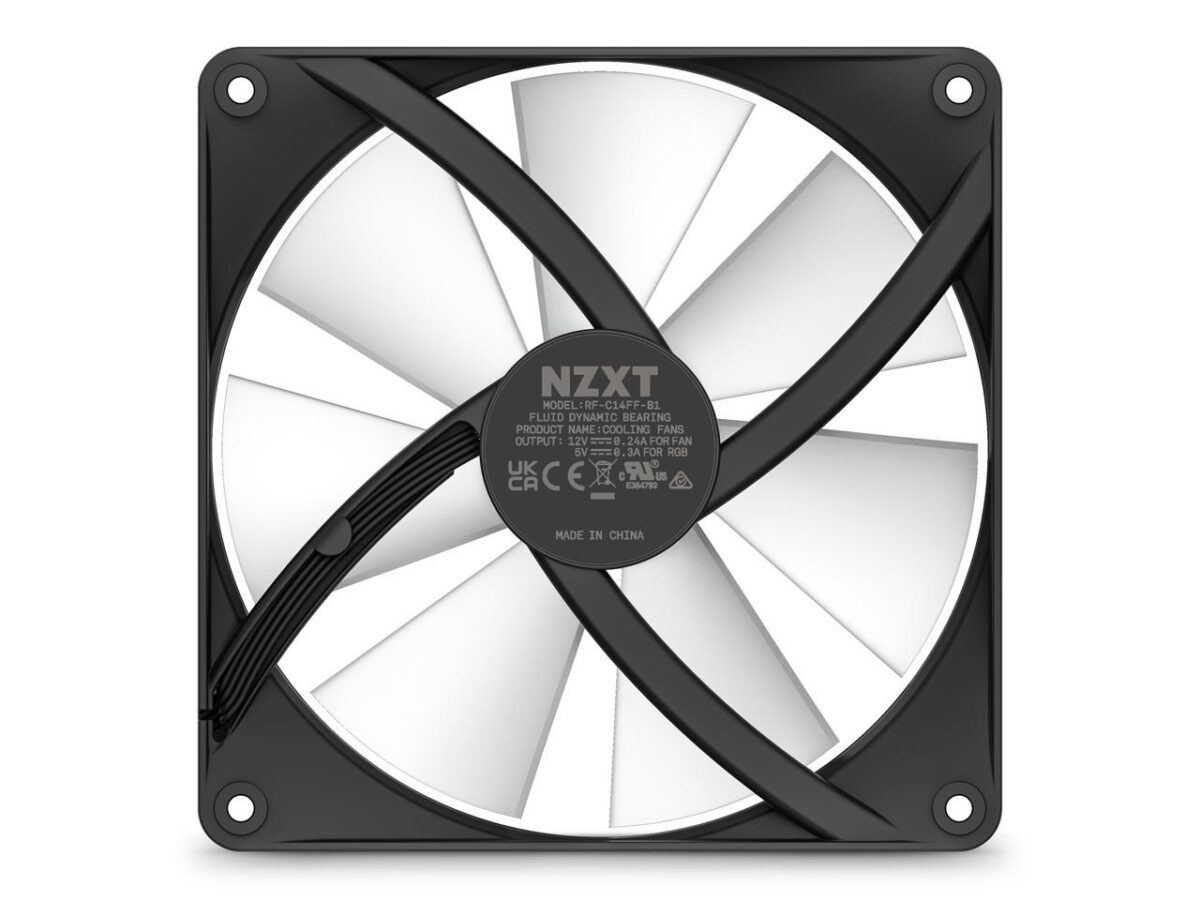 NZXT F120 RGB Core Fan Triple 120mm Case Fan - Black - Image 7