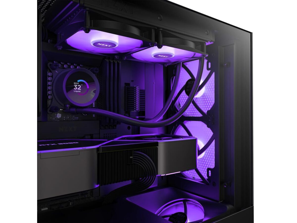 NZXT F120 RGB Core Fan Triple 120mm Case Fan - Black - Image 4