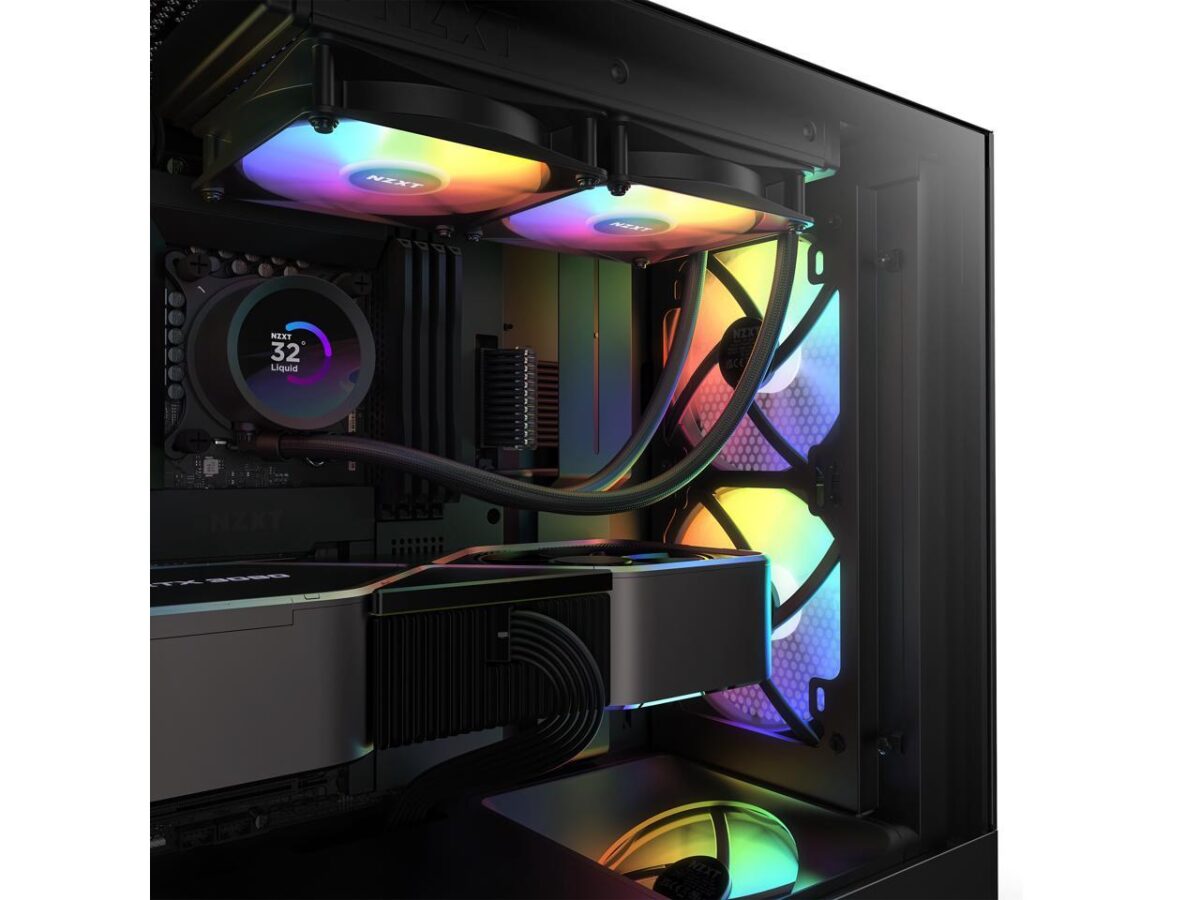 NZXT F120 RGB Core Fan Triple 120mm Case Fan - Black - Image 5